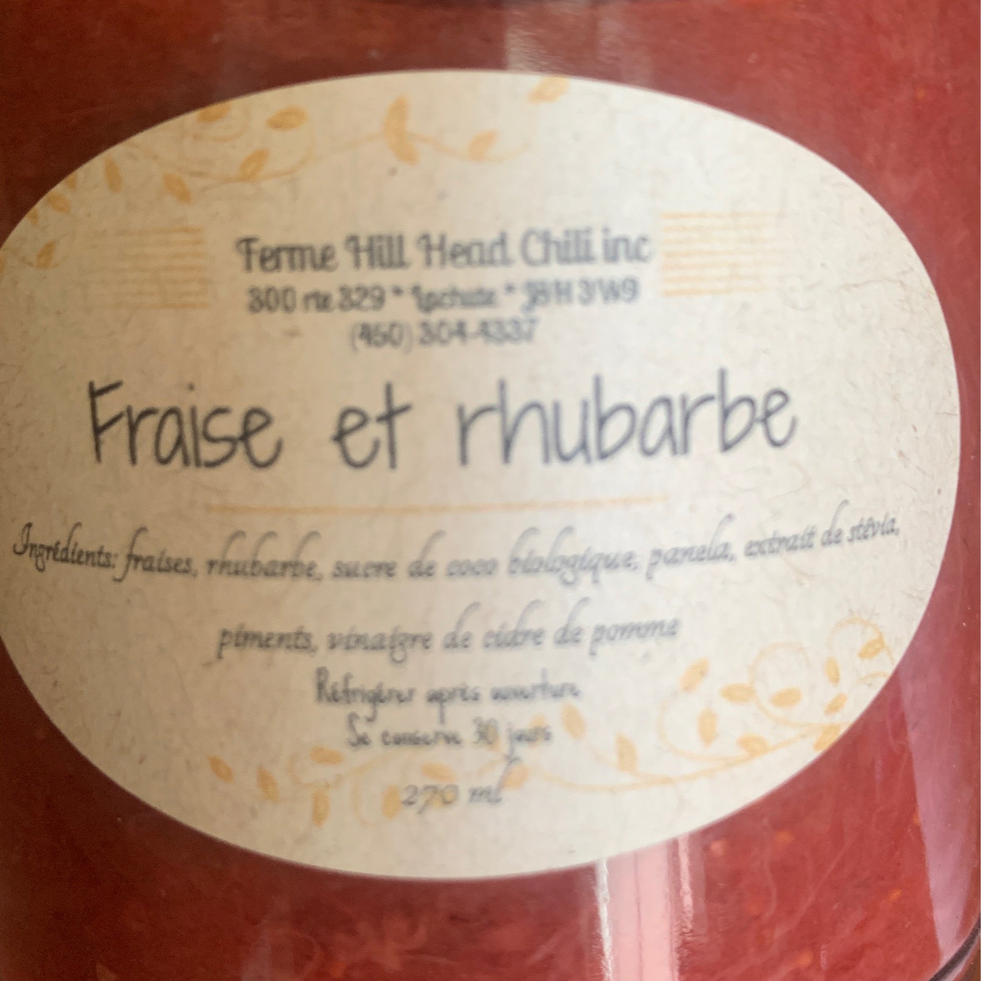 Compotée fraise rhubarbe